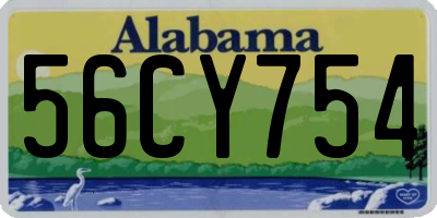 AL license plate 56CY754