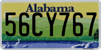 AL license plate 56CY767