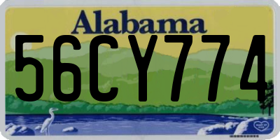 AL license plate 56CY774