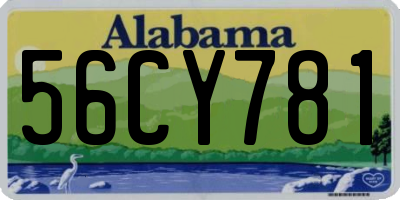 AL license plate 56CY781