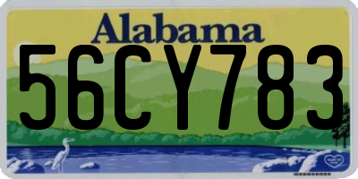 AL license plate 56CY783