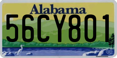 AL license plate 56CY801