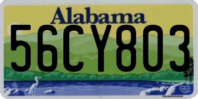 AL license plate 56CY803