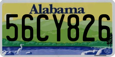 AL license plate 56CY826