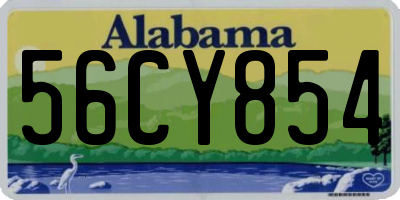 AL license plate 56CY854