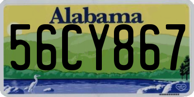 AL license plate 56CY867
