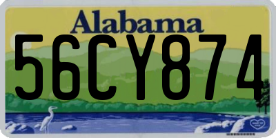 AL license plate 56CY874