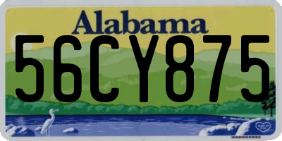 AL license plate 56CY875