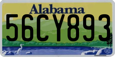 AL license plate 56CY893