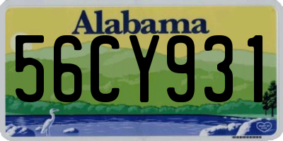 AL license plate 56CY931