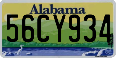 AL license plate 56CY934