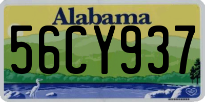 AL license plate 56CY937