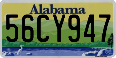AL license plate 56CY947