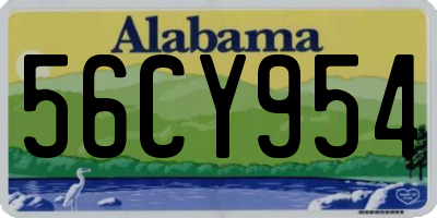 AL license plate 56CY954