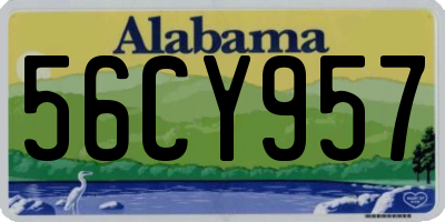 AL license plate 56CY957