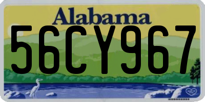 AL license plate 56CY967