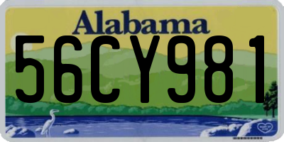 AL license plate 56CY981