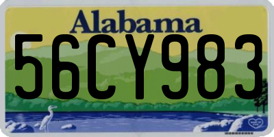 AL license plate 56CY983