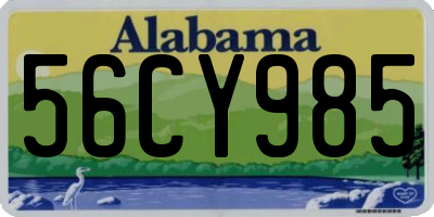 AL license plate 56CY985
