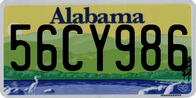 AL license plate 56CY986