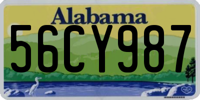 AL license plate 56CY987