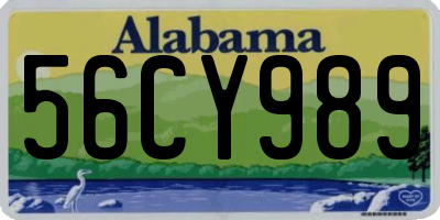 AL license plate 56CY989