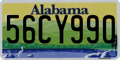 AL license plate 56CY990