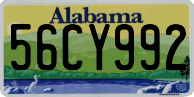 AL license plate 56CY992