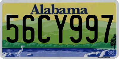 AL license plate 56CY997