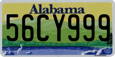 AL license plate 56CY999
