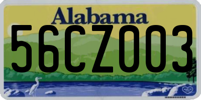 AL license plate 56CZ003