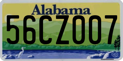 AL license plate 56CZ007