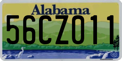 AL license plate 56CZ011