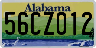 AL license plate 56CZ012