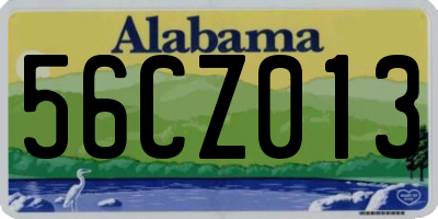 AL license plate 56CZ013