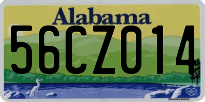 AL license plate 56CZ014
