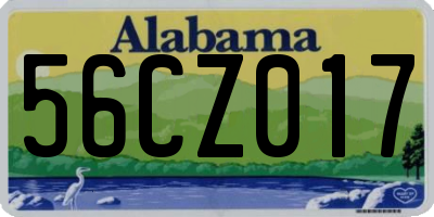 AL license plate 56CZ017