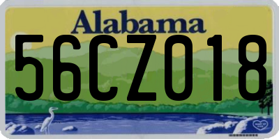 AL license plate 56CZ018