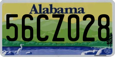 AL license plate 56CZ028