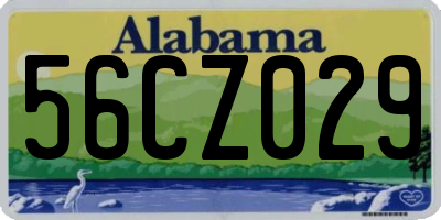 AL license plate 56CZ029