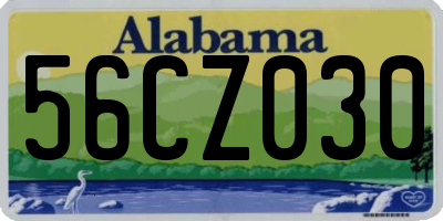 AL license plate 56CZ030