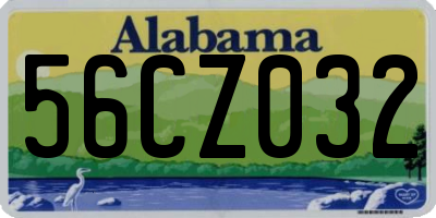 AL license plate 56CZ032