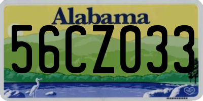AL license plate 56CZ033
