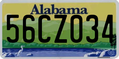 AL license plate 56CZ034