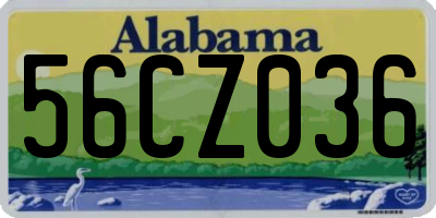 AL license plate 56CZ036