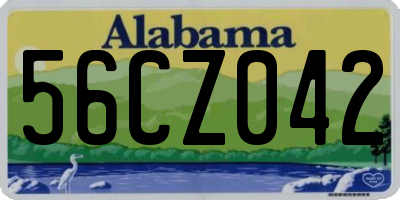 AL license plate 56CZ042