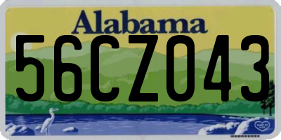 AL license plate 56CZ043