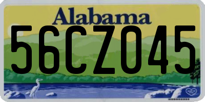 AL license plate 56CZ045