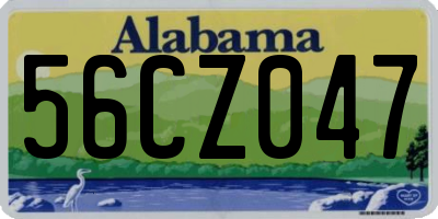 AL license plate 56CZ047