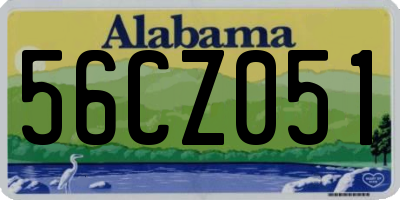 AL license plate 56CZ051